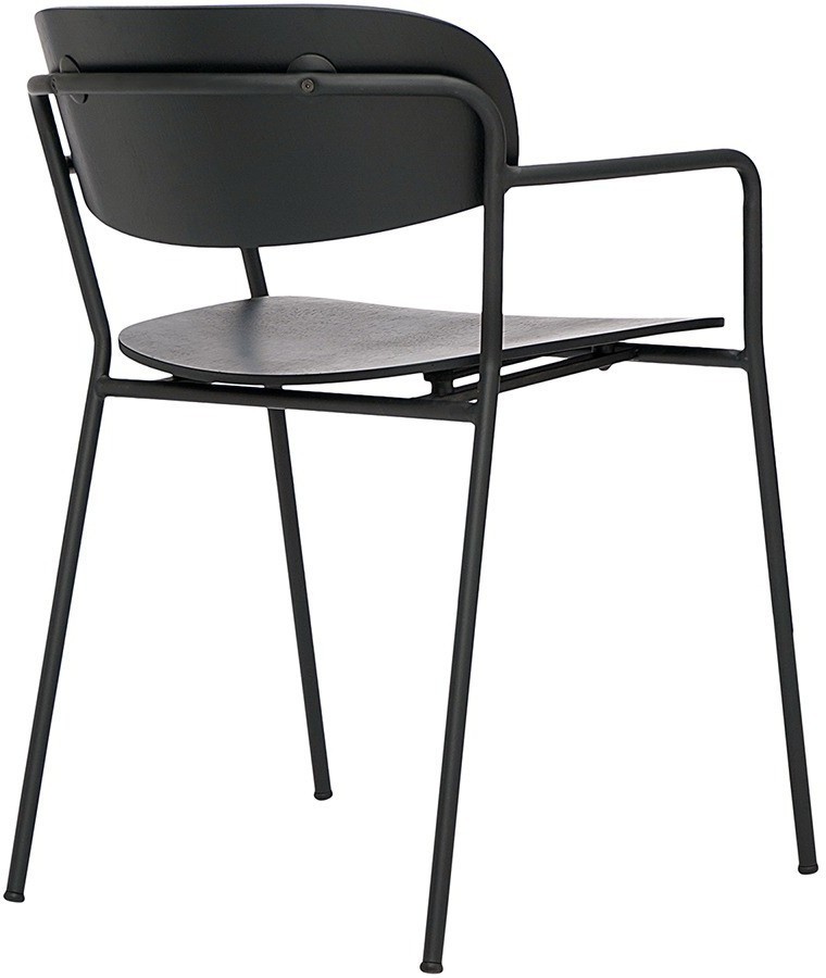 Стул с подлокотниками torfrid, черный (75803)