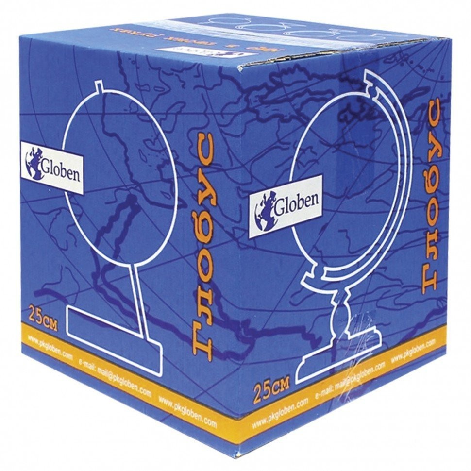 Глобус физический/политический Globen Классик Евро d250 мм рельеф. с подсветкой Ке022500195 (76415)