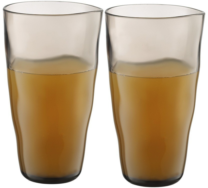 Набор стаканов из акрила hollow, 550 мл, серо-коричневый, 4 шт. (77578)