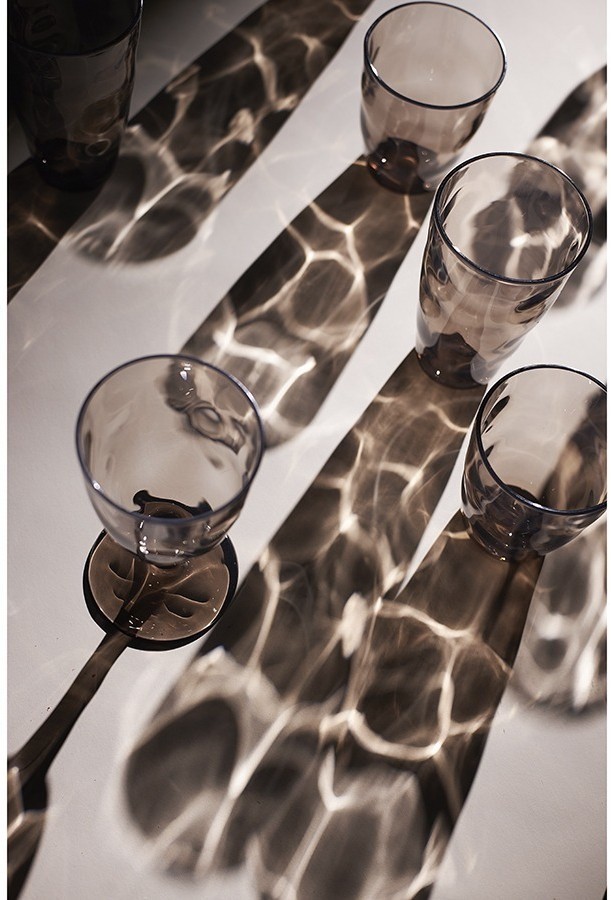 Набор стаканов из акрила hollow, 550 мл, серо-коричневый, 4 шт. (77578)