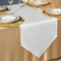 Дорожка на стол 45х220 cm  "феерия. серебро", цвет: белый, tm lefard, полиэстер 100% (986-004-31)