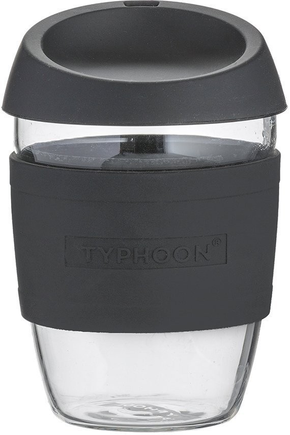 Кружка для кофе 400 мл typhoon стекло черная (71179)