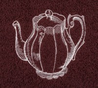 Комплект полотенец из 2-х шт 50х30 в корзине &quot;беседа&quot;,х/б 100%,вышивка/махра, коричневый, SANTALINO (850-840-51)