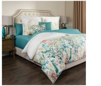 Кпб 2-х спальный &quot;эдем&quot;,хлопок 100%,цветы+бирюза,под175х215 -1шт., пр 240х240 -1шт., нав 70х70х5-2шт SANTALINO (985-253)