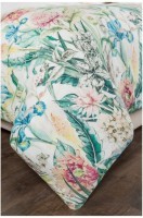 Кпб 2-х спальный &quot;эдем&quot;,хлопок 100%,цветы+бирюза,под175х215 -1шт., пр 240х240 -1шт., нав 70х70х5-2шт SANTALINO (985-253)