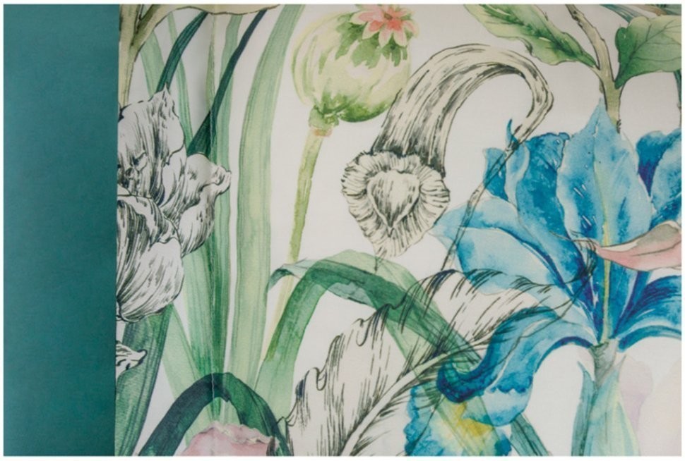 Кпб 2-х спальный "эдем",хлопок 100%,цветы+бирюза,под175х215 -1шт., пр 240х240 -1шт., нав 70х70х5-2шт SANTALINO (985-253)