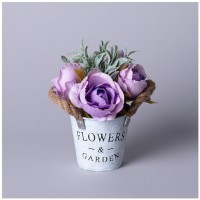 Цветочная композиция в ведерке 19см Lefard (535-360)