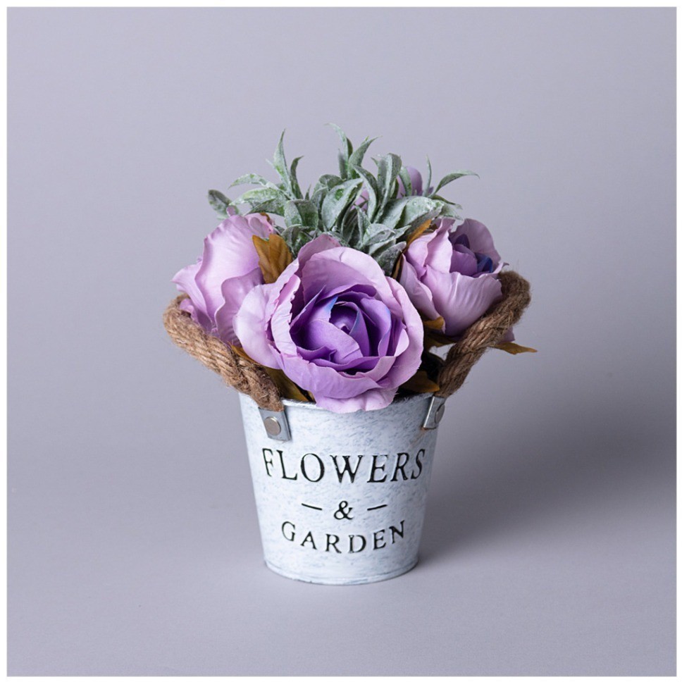 Цветочная композиция в ведерке 19см Lefard (535-360)