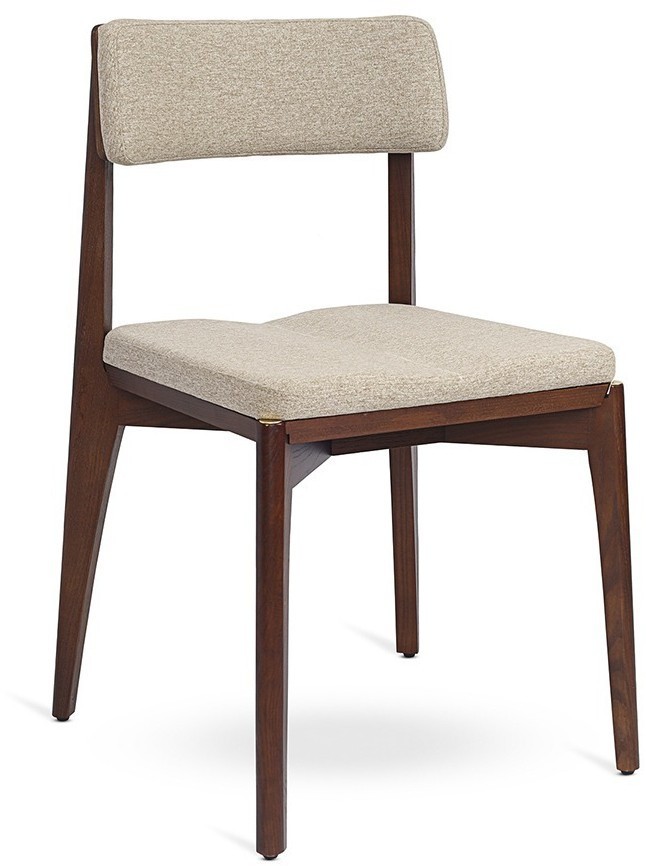 Стул aska, рогожка, орех/экрю (77797)