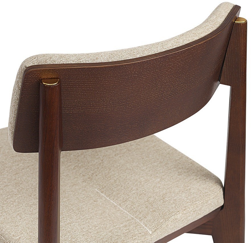 Стул aska, рогожка, орех/экрю (77797)