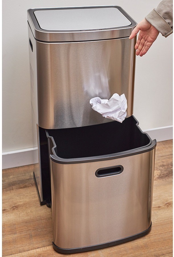 Контейнер мусорный с 2-мя отделениями smart bin, сенсорный, 60 л (78739)