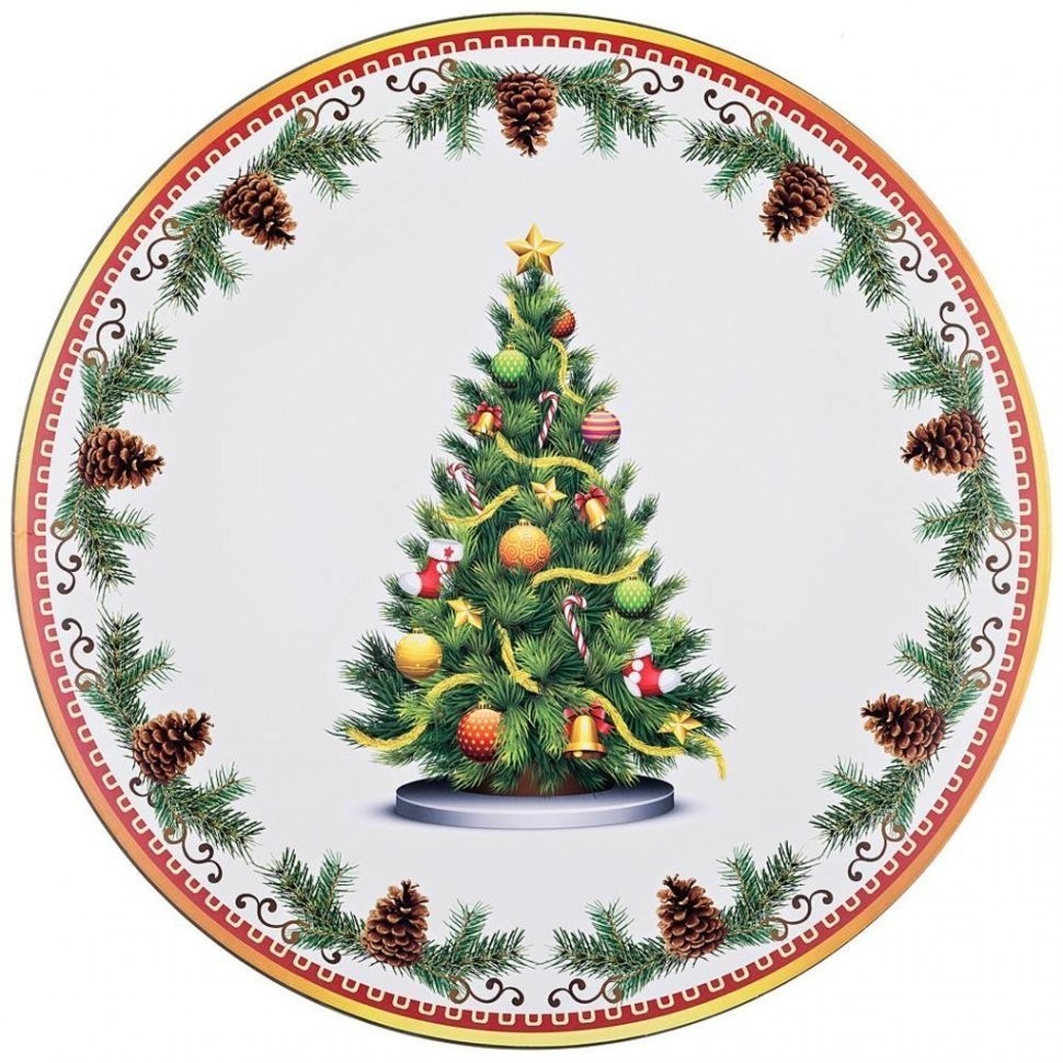 Тарелка для оформления новогодней сервировки"рождественская сказка" диаметр=40 см Lefard (106-526)