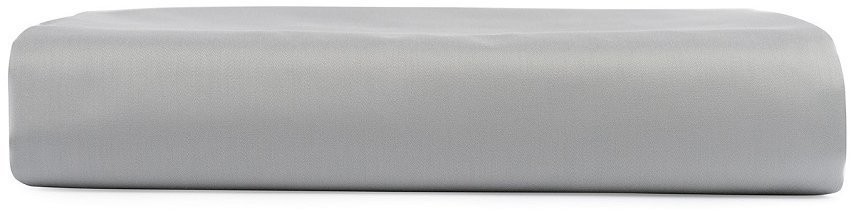 Простыня на резинке детская из сатина светло-серого цвета из коллекции essential, 90х200х28 см (71607)