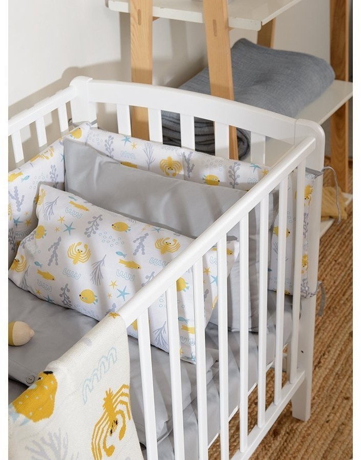 Простыня на резинке детская из сатина светло-серого цвета из коллекции essential, 90х200х28 см (71607)