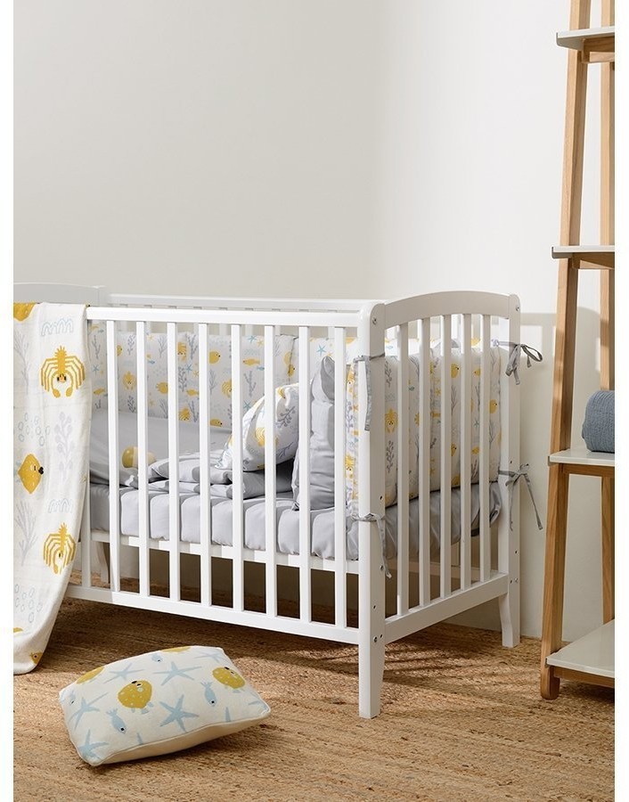 Простыня на резинке детская из сатина светло-серого цвета из коллекции essential, 90х200х28 см (71607)