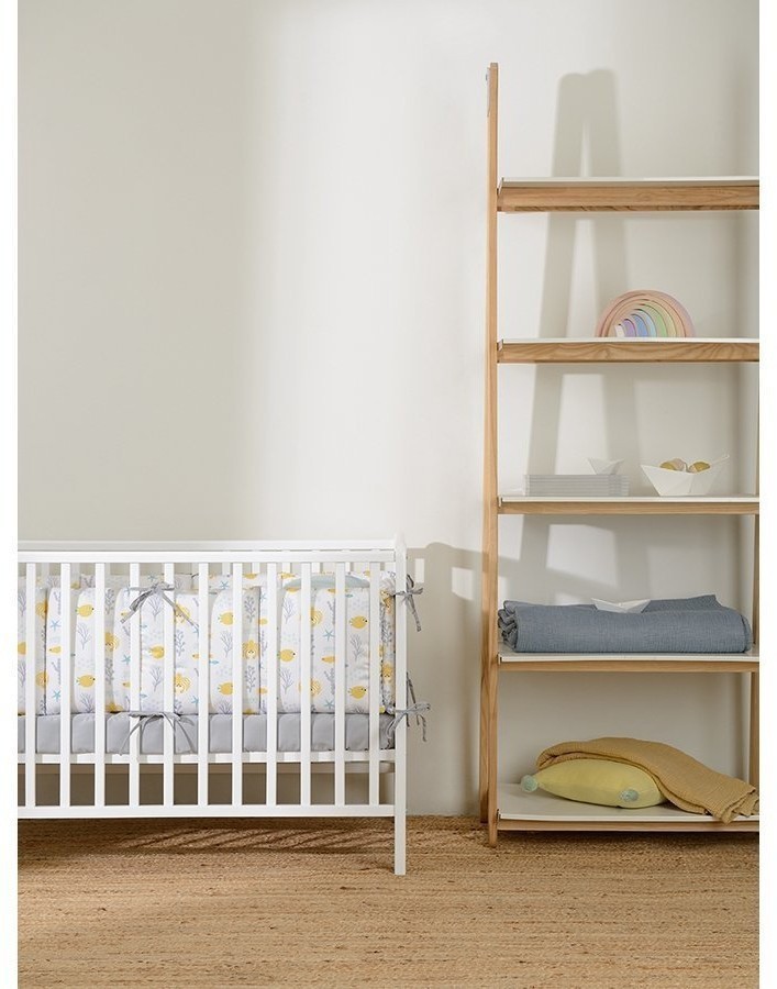 Простыня на резинке детская из сатина светло-серого цвета из коллекции essential, 90х200х28 см (71607)