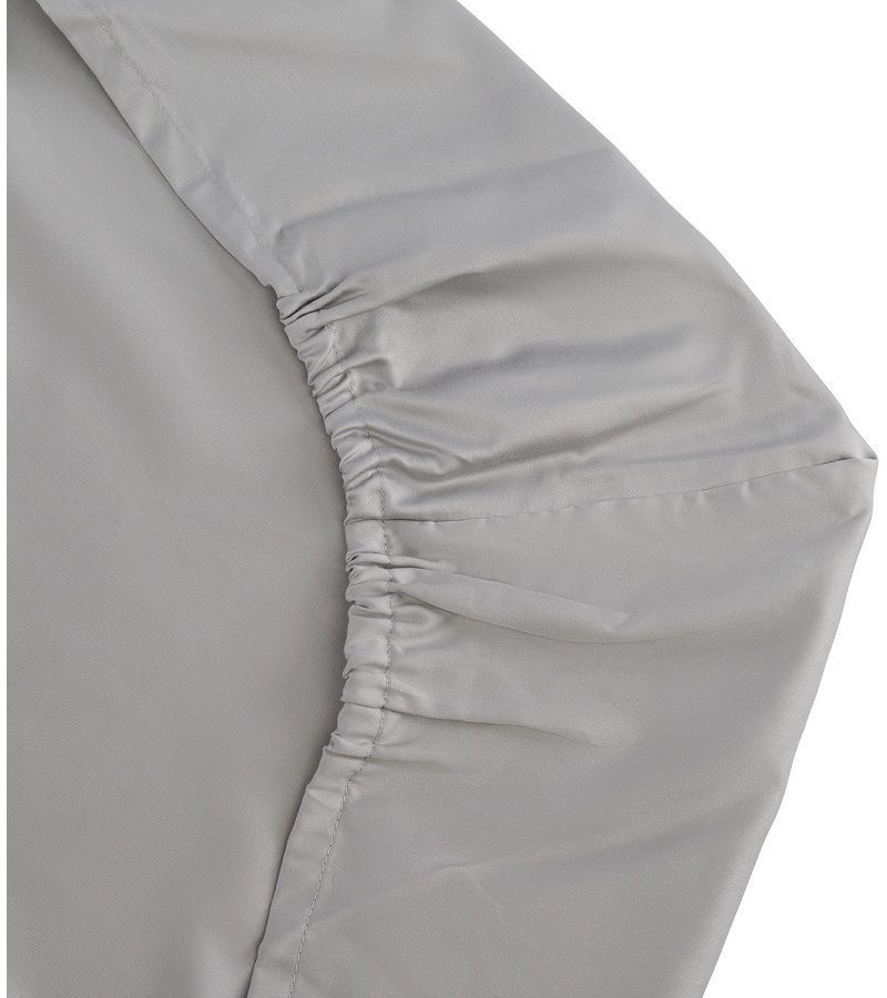 Простыня на резинке детская из сатина светло-серого цвета из коллекции essential, 90х200х28 см (71607)