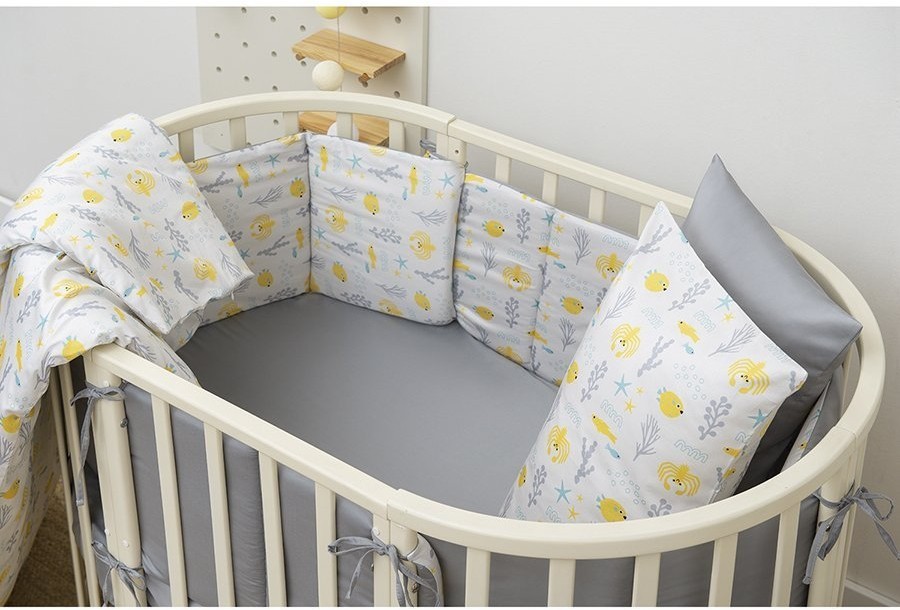 Простыня на резинке детская из сатина светло-серого цвета из коллекции essential, 90х200х28 см (71607)