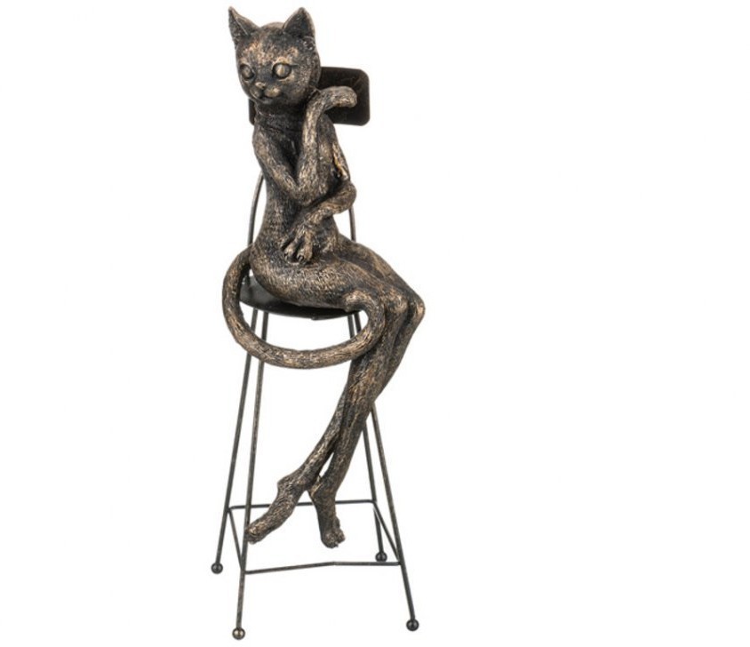 Фигурка "кошка" 8*10*29 см. серия "bronze classic" Lefard (146-625)