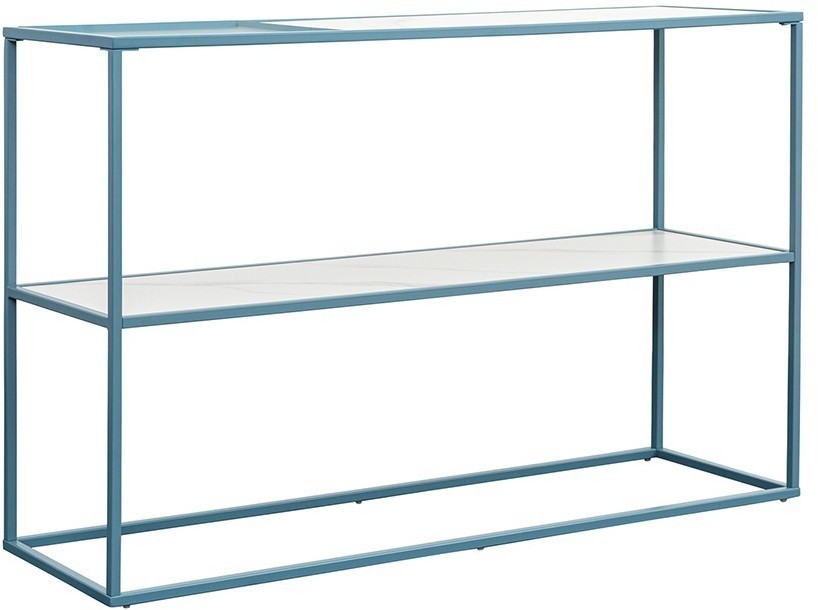 Стол консольный mayen, 120х35х76 см, белый/бирюзовый (76058)