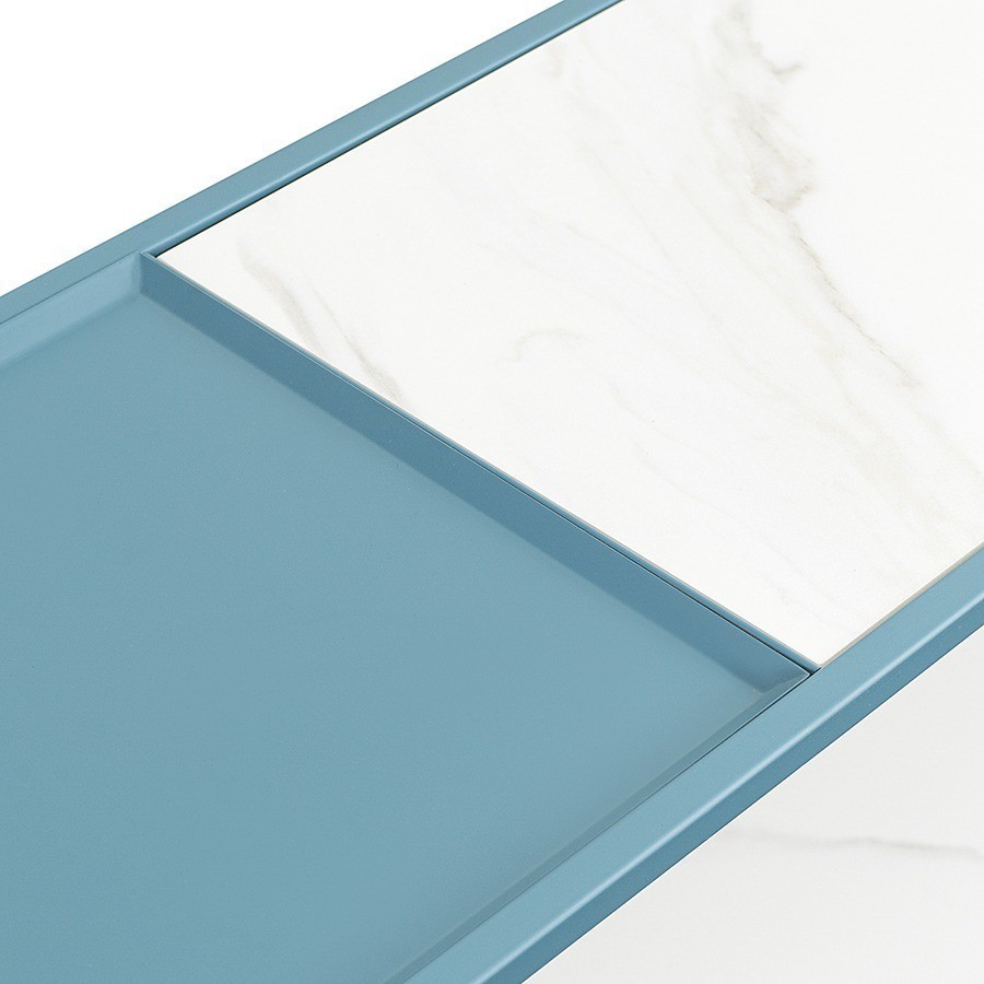 Стол консольный mayen, 120х35х76 см, белый/бирюзовый (76058)