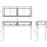 Консоль с зерк. отделкой 2 ящика 117*40*79см (TT-00002257)