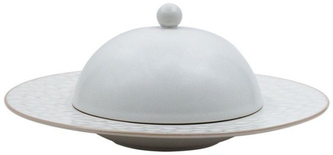 Чаша с крышкой L9684-Cream, 25,5 см, каменная керамика, ROOMERS TABLEWARE