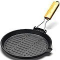 Сковорода-гриль чугунная 22,5 см со складной ручкой MAYER BOCH (27433)