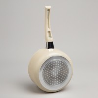 Ковшик agness антип. покр. ручка soft touch  и стекл. крышкой 1000 мл 14*7 см (906-259)