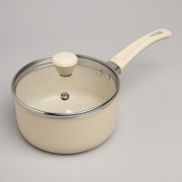 Ковшик agness антип. покр. ручка soft touch  и стекл. крышкой 1000 мл 14*7 см (906-259)