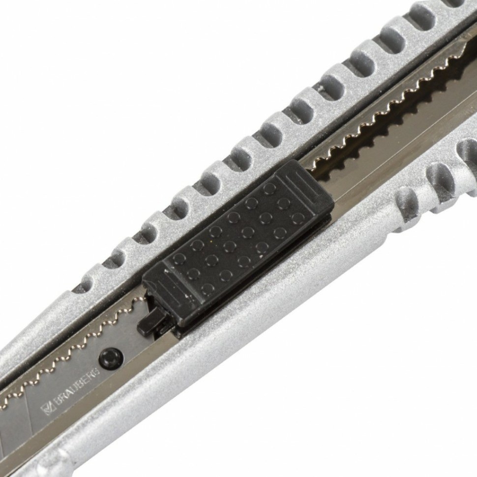 Нож канцелярский 9 мм Brauberg Metallic 236971 (4) (76428)