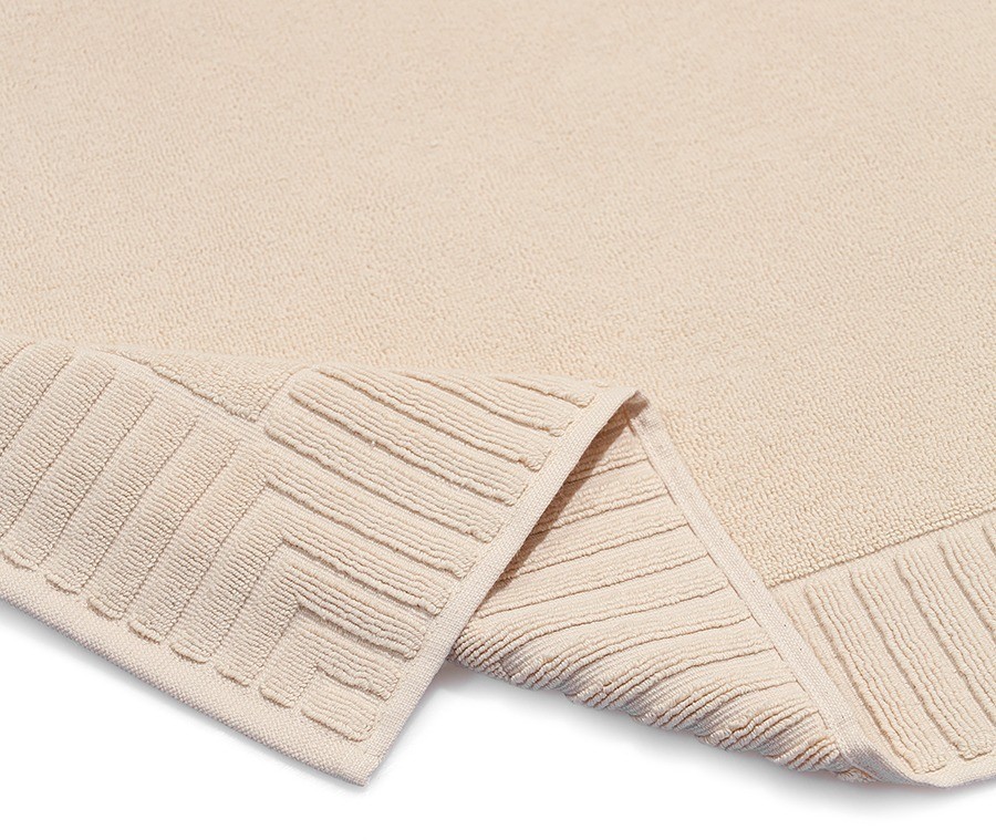 Коврик для ванной с фактурным бортиком кремового цвета из коллекции essential, 50x80 см (79170)