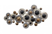 Декор настенный Цветы черно-золотые 134,6*68,6*8,3см (TT-00002475)