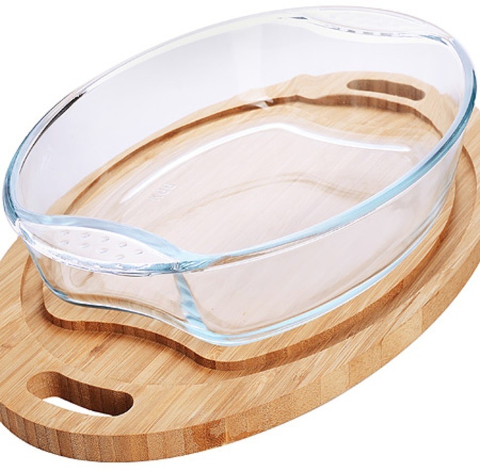 Форма для запекания 2 л с крышкой доской деревянной LORAINE (31036)