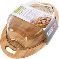 Форма для запекания 2 л с крышкой доской деревянной LORAINE (31036)