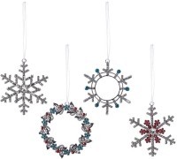 Набор елочных украшений christmas diamonds из коллекции new year essential, 4 шт. (79409)