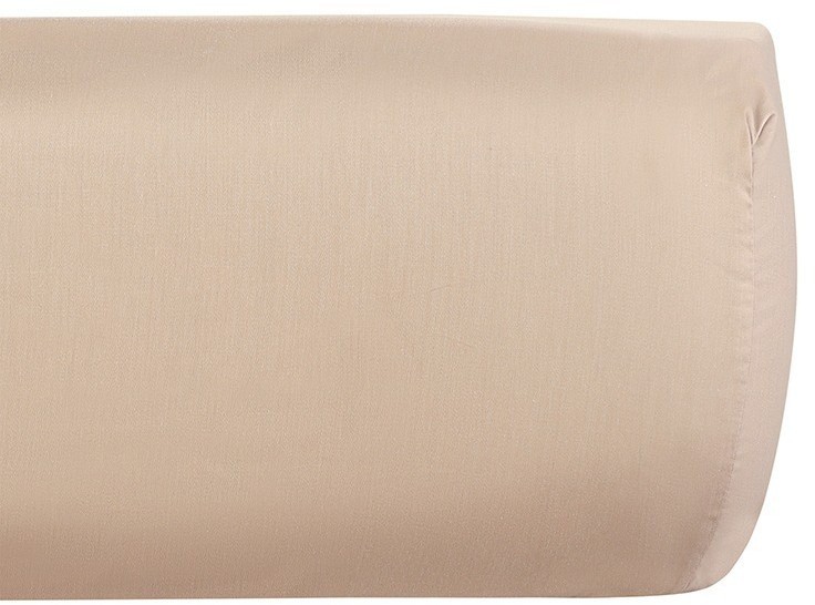 Простыня на резинке из премиального сатина бежевого цвета из коллекции essential,  180х200х30 см (79841)