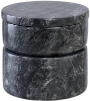 Шкатулка для украшений marm, D10,5 см, черный мрамор (75931)