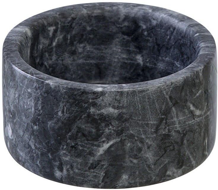 Шкатулка для украшений marm, D10,5 см, черный мрамор (75931)