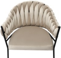 Кресло lind, велюр, бежевое (76940)