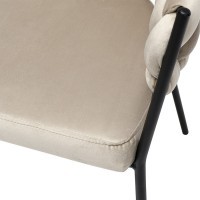 Кресло lind, велюр, бежевое (76940)