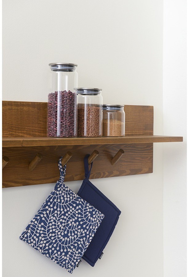 Прихватка темно-синего цвета с принтом Спелая Смородина из коллекции scandinavian touch, 22х22 см (73561)