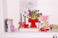 Подсвечник bow, 11х12х5 см, красно-белый (79938)