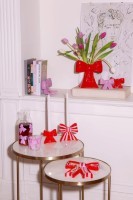 Подсвечник bow, 11х12х5 см, красно-белый (79938)