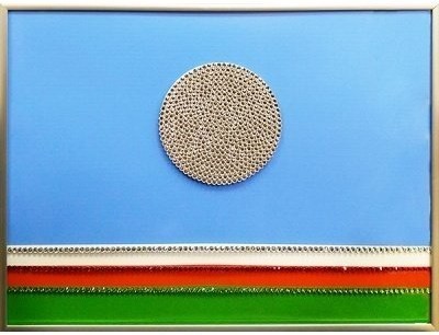 Картина Флаг Якутии с кристаллами Swarovski (2340)