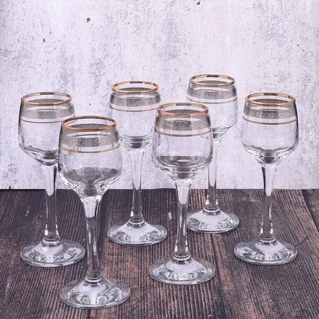 Набор 6 рюмок Изабелла с рисунком Нежность (TL34-4164)