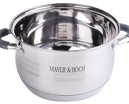 Кастрюля с крышкой 3,9 л с из нержавеющей стали MAYER BOCH (30944)
