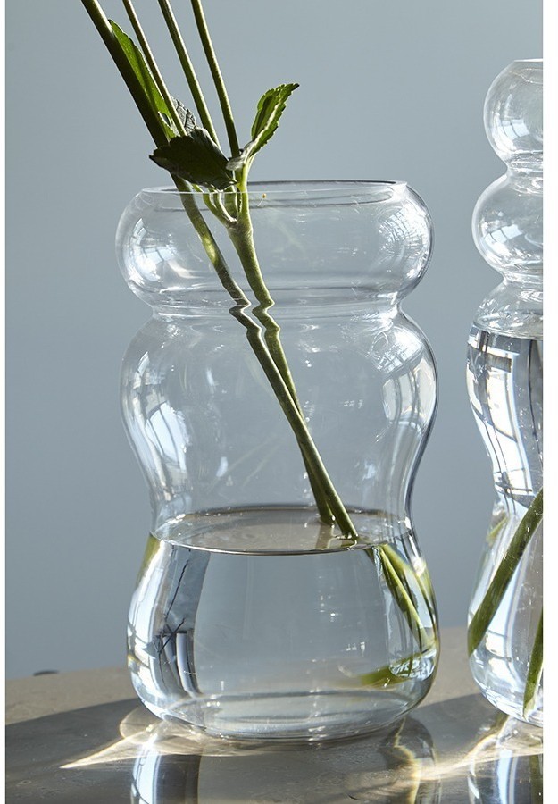 Ваза swell, 22 см, прозрачная (77557)