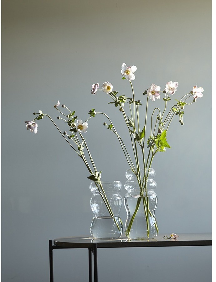 Ваза swell, 22 см, прозрачная (77557)