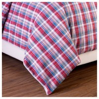 Кпб 1,5 спальный &quot;эстет&quot;,серый+клетка, 100% х\б, сатин+сорочка SANTALINO (984-923)